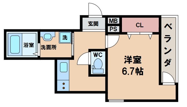 フジパレス田辺駅北の物件間取画像